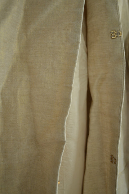 Cream Gold Shimmer Linen Jacket