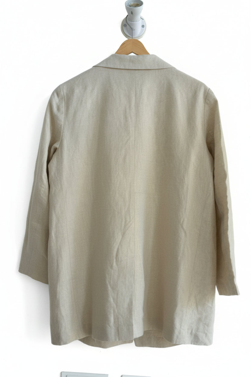 Cream Gold Shimmer Linen Jacket