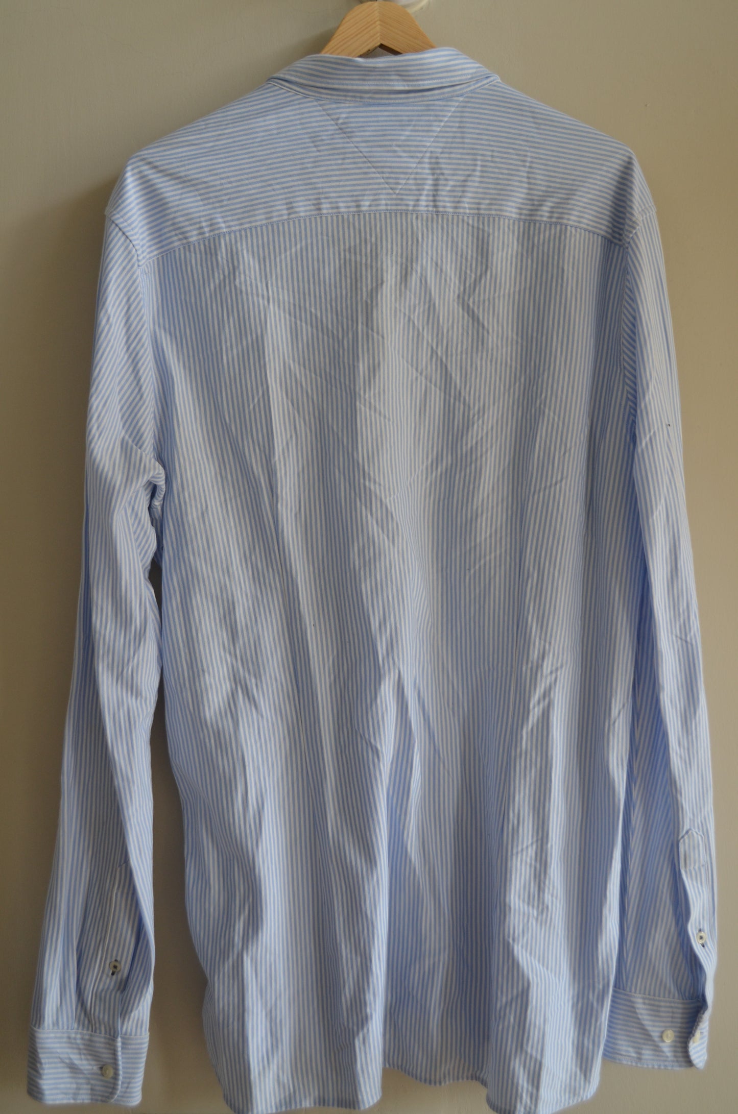 Men's Blue & White Stripe Shirt