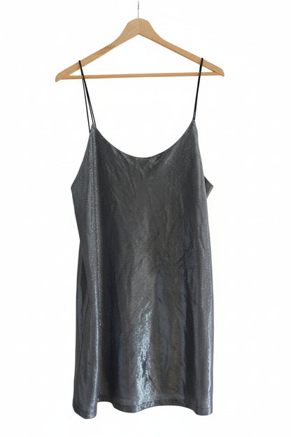 Silver Metallic Party Dress