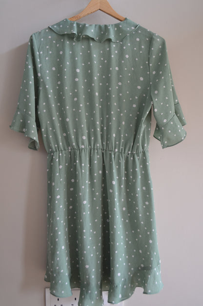 Polka Dot Green Dress