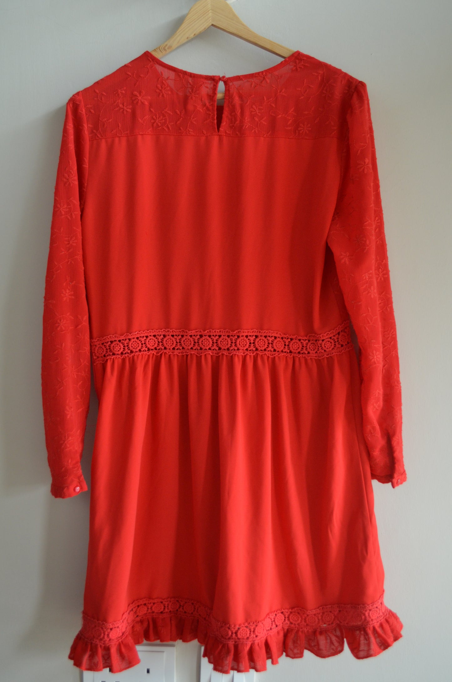 Red Full Sleeve Dress
