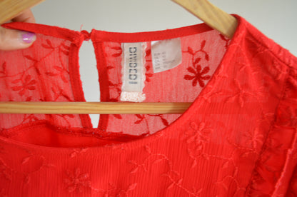 Red Full Sleeve Dress