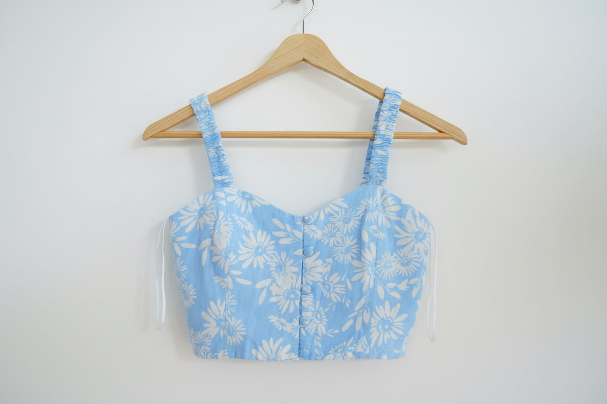 Blue Floral Bralette