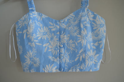 Blue Floral Bralette