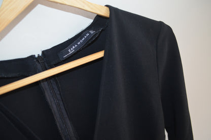 Black Full Sleeve Short Romper