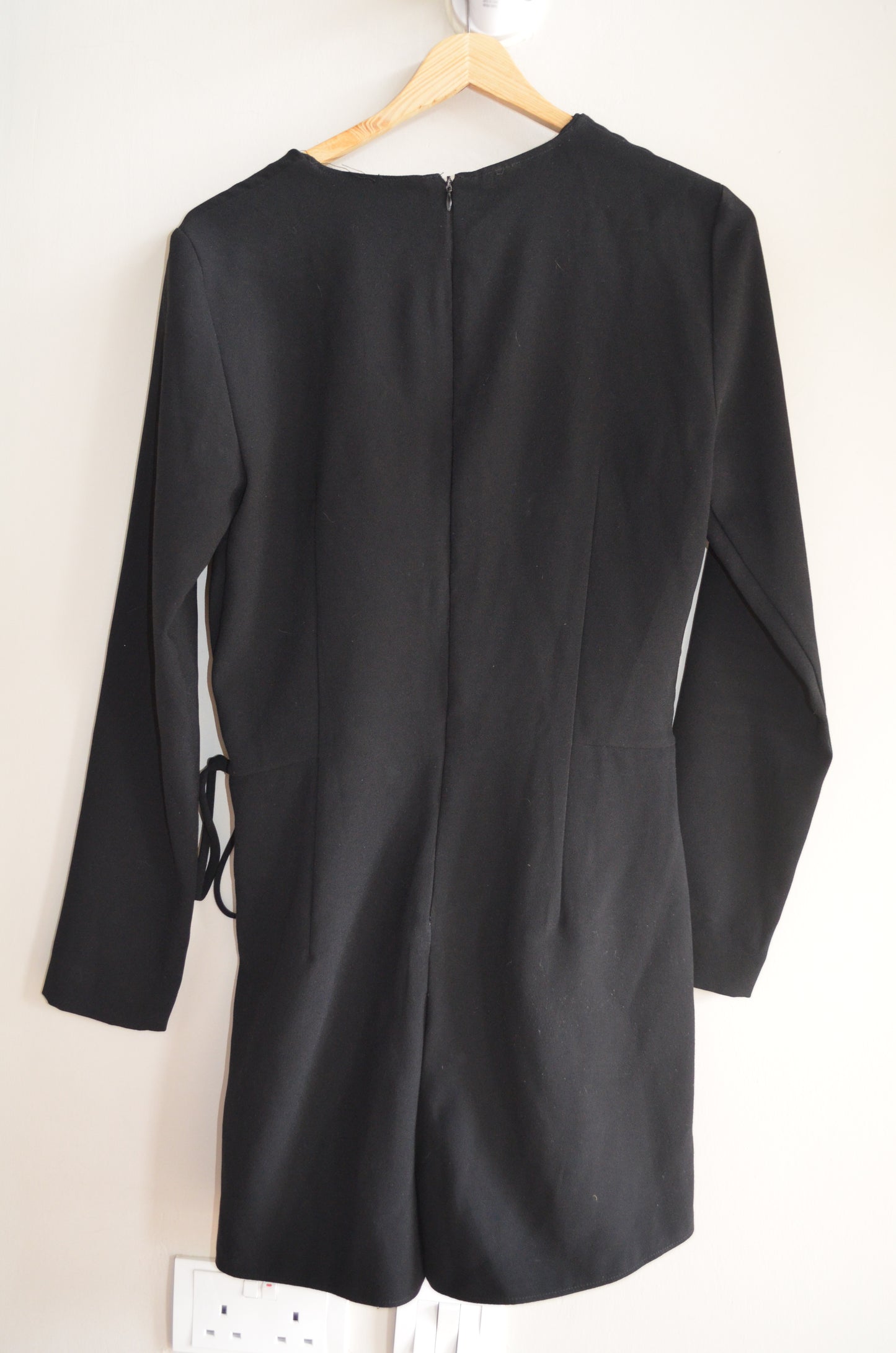 Black Full Sleeve Short Romper