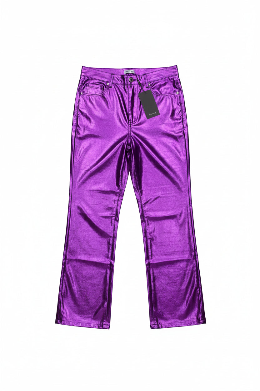 Purple Metallic Pants