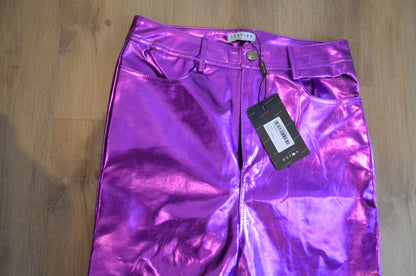 Purple Metallic Pants