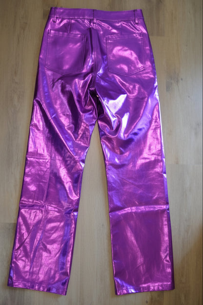Purple Metallic Pants