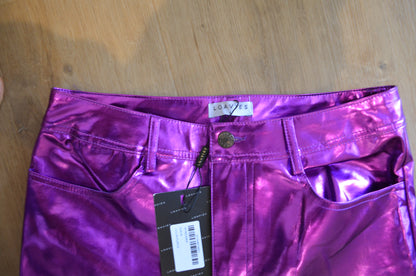 Purple Metallic Pants