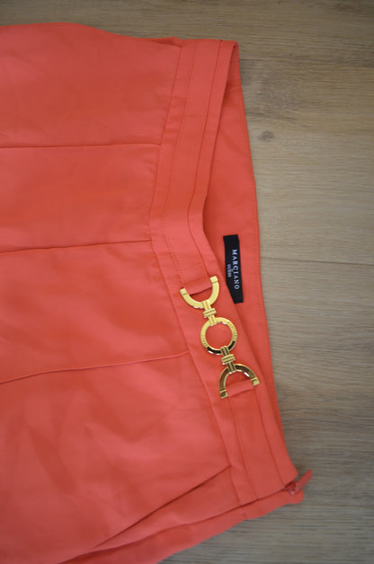 Orange pants with buckle