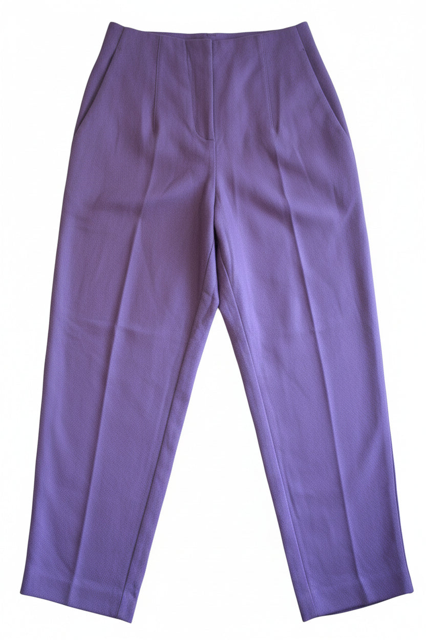 Purple Wool Blend Pants