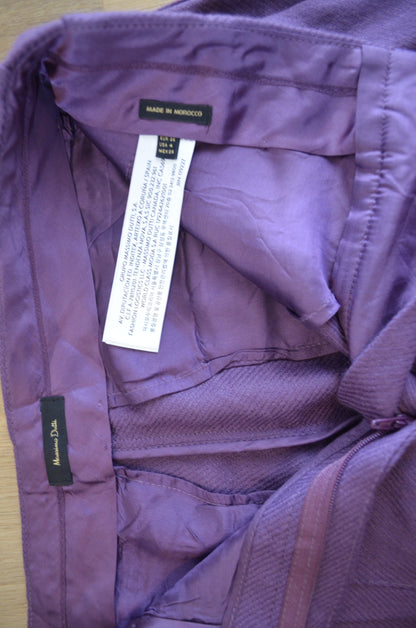 Purple Wool Blend Pants